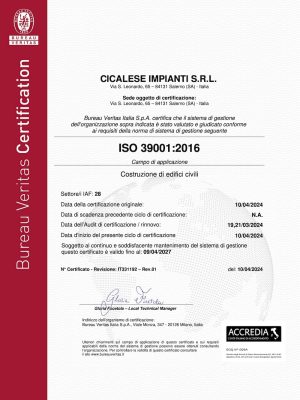 Certificate IT331192 - ISO 39001 ITA