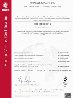 Cicalese Impianti srl_ISO 14001_2015